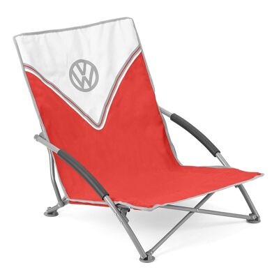 VOLKSWAGEN BUS VW T1 Combi Chaise de Camping pliable avec un étui de transport – front / rouge