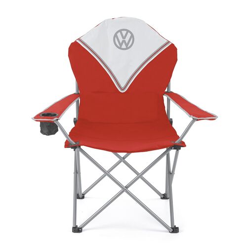 VOLKSWAGEN BUS VW T1 Combi Chaise de Camping Deluxe pliable avec un étui de transport – front / rouge