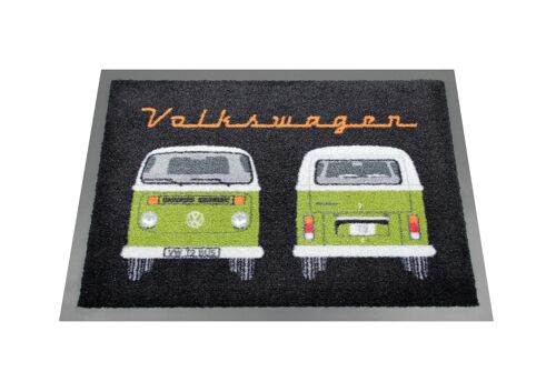 VOLKSWAGEN BUS VW T2 Bus Fußmatte, 70x50cm - Vorne & Hinten/Grün