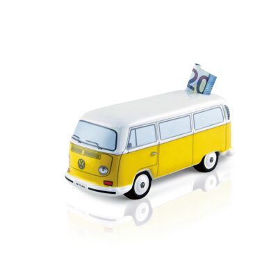Salvadanaio in ceramica per autobus VOLKSWAGEN BUS VW T2 (1:22) - arancione