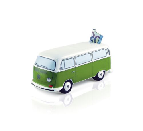 VOLKSWAGEN BUS VW T2 Bus Keramik Spardose (1:22) - grün