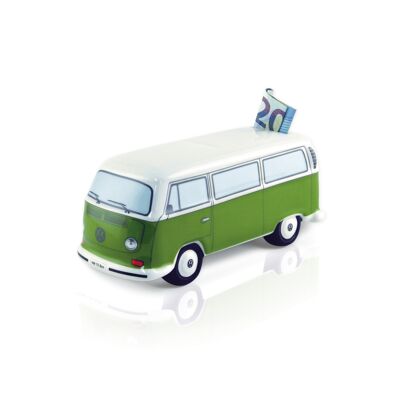 Salvadanaio in ceramica per autobus VOLKSWAGEN BUS VW T2 (1:22) - verde