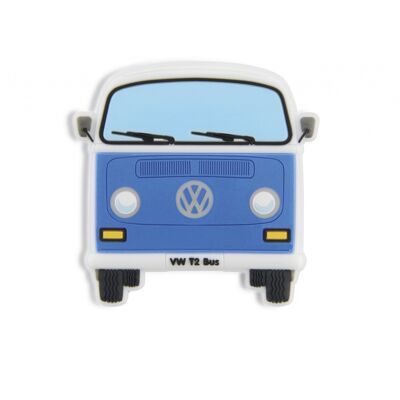 VOLKSWAGEN BUS VW T2 Bus Gummimagnet - blau