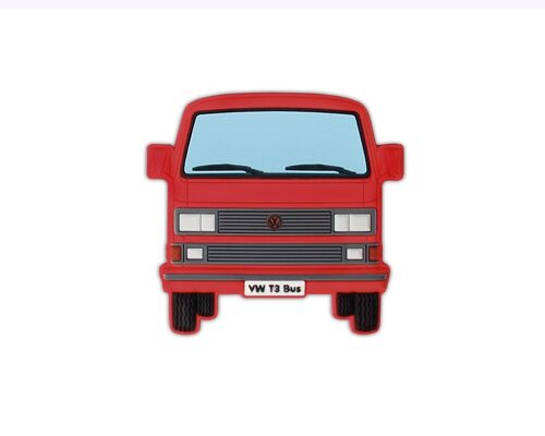 VOLKSWAGEN BUS VW T3 Combi Aimant en caoutchouc - rouge