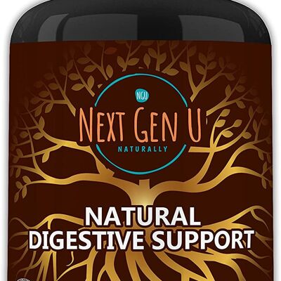 Natural Digestive Support - 120 High Strength Vegan Capsules