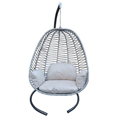 Hanging Egg Chair Swing Lounge Chair Soft Deep Cushion Backyard Relax