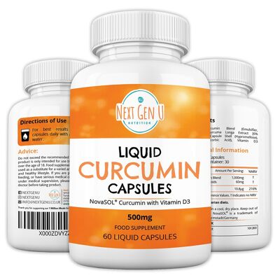 60 NOVASOL Organic Vegan Liquid Curcumin Capsules