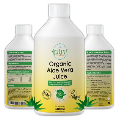 Organic Vegan Aloe Vera Juice 500ml