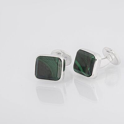 Cufflinks malachite