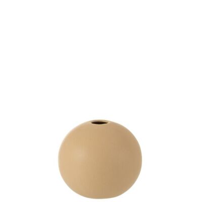 jarron bola ceramica beige small