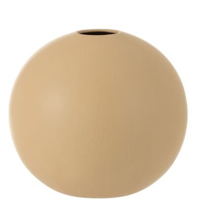 jarron bola ceramica beige large