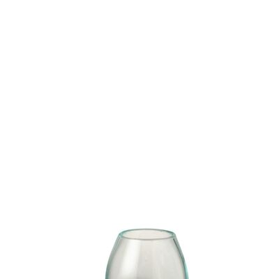 jarrón de pie gamal madera/vidrio reciclado natural/transparente medium