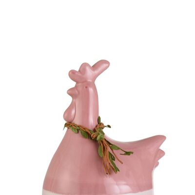 gallina corona porcelana rosa large