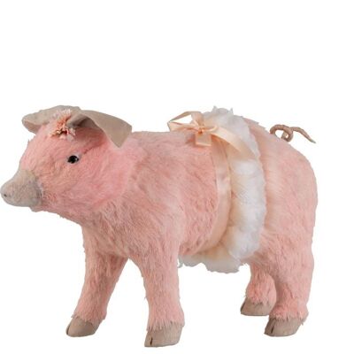 cerdo de pie espuma sintetica rosa large