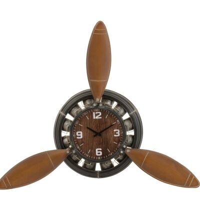 reloj helice de avion metal marron/negro
