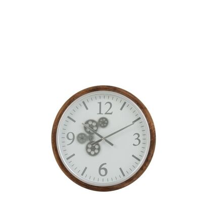 reloj radares numeros arabicos mdf blanco/marron/gris small