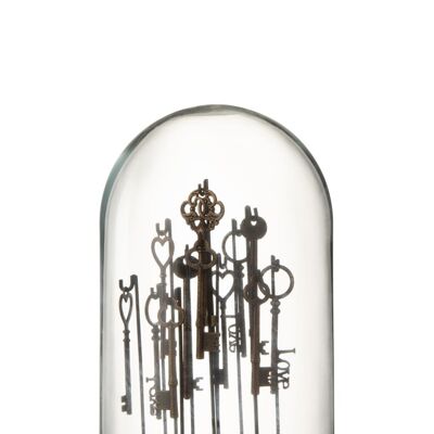 campana de cristal claves vidrio marron oscuro small