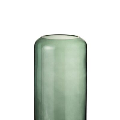 jarrón cilindro vidrio verde small