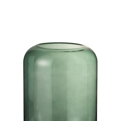 jarrón cilindro vidrio verde medium