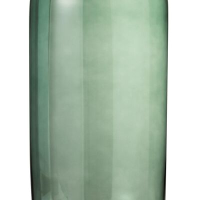 jarrón cilindro vidrio verde large