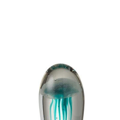 pisapapeles medusa vidrio turquesa medium