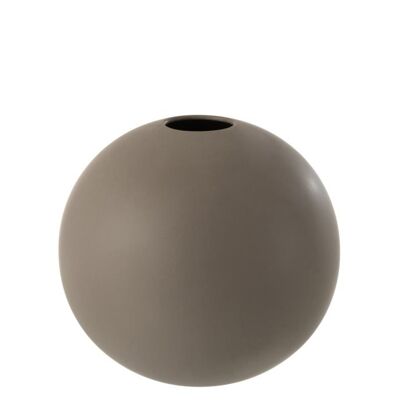jarron bola ceramica gris oscuro large