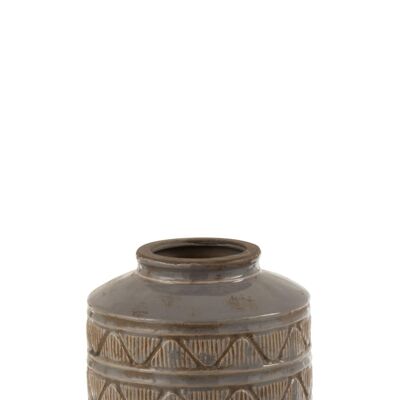 jarron bajo marruecos ceramica gris