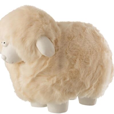 carnero peluche resina blanco