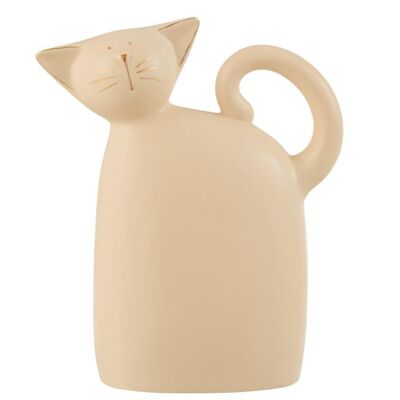 gato sentado porcelana crema/oro large