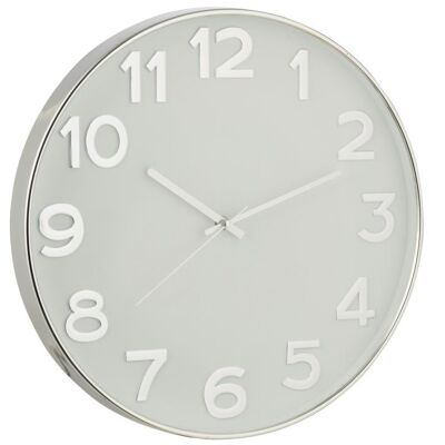 reloj numeros arabigos plastico plata