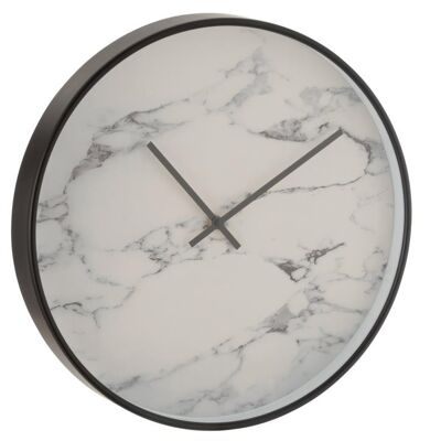 reloj marmol plastico negro