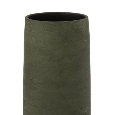jarron irregular crudo ceramica verde large