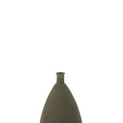 jarron vintage crudo ceramica verde small