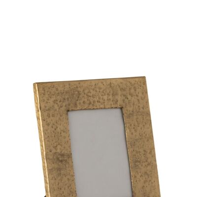 marco foto irregular aluminio/cristal oro