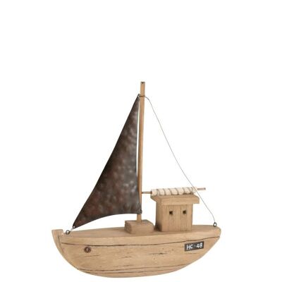 barco deco paulownia madera natural medium