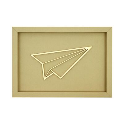 Aviador - letras de madera de tarjeta de marco