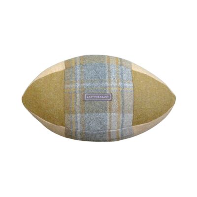 Rugby Ball Cushion - Whiteleys Charity - Natural Cotton Gift Bag