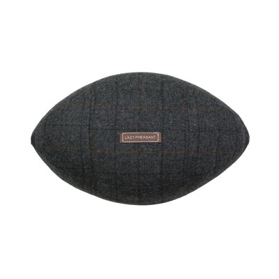 Rugby Ball Cushion - Blackheath (Cashmere) - Natural Cotton Gift Bag