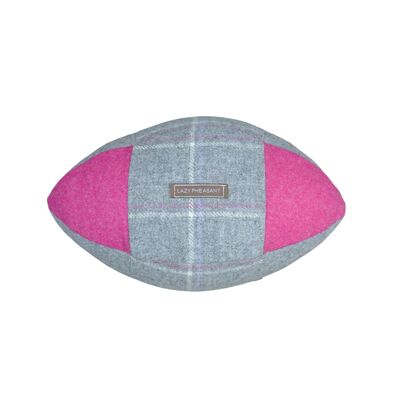 Rugby Ball Cushion - The Punk - Natural Cotton Gift Bag