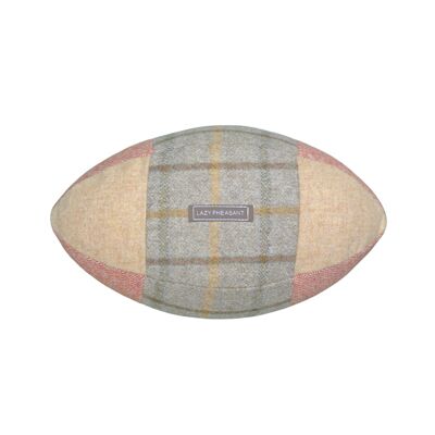 Rugby Ball Cushion - Melrose - Natural Cotton Gift Bag