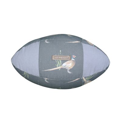 Rugby Ball Cushion - Grey Pheasant - No Gift Bag