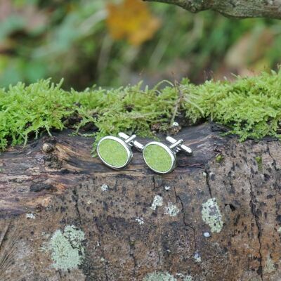 Wool Cufflinks - Green